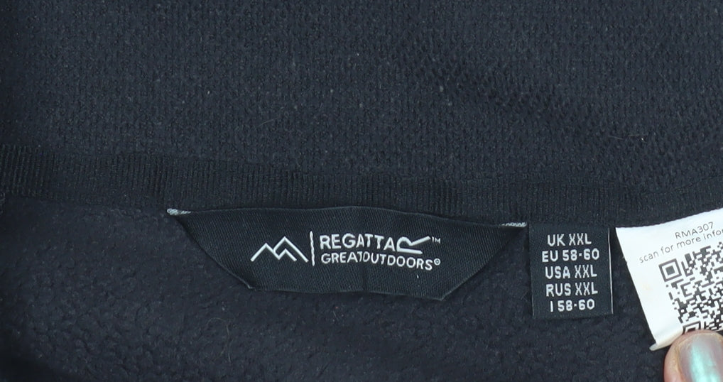 Regatta Men's Black 2XL Fleece 1/4 Zip Sweatshirt