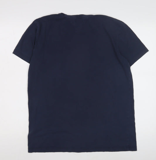 Tommy Hilfiger Men's Blue XL T-Shirt Short Sleeve Cotton