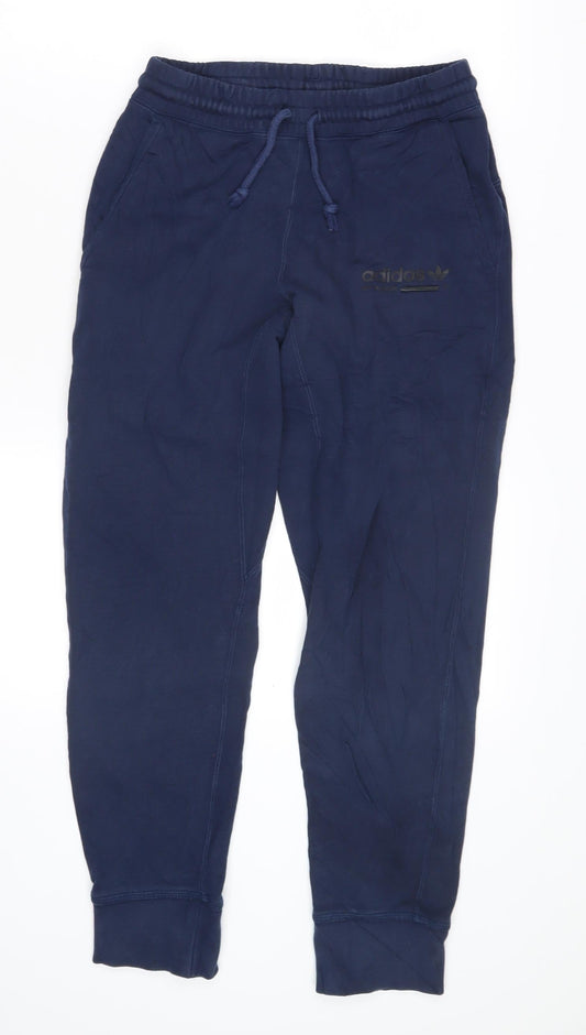 Adidas Men's Blue Jogger Trousers - Size S