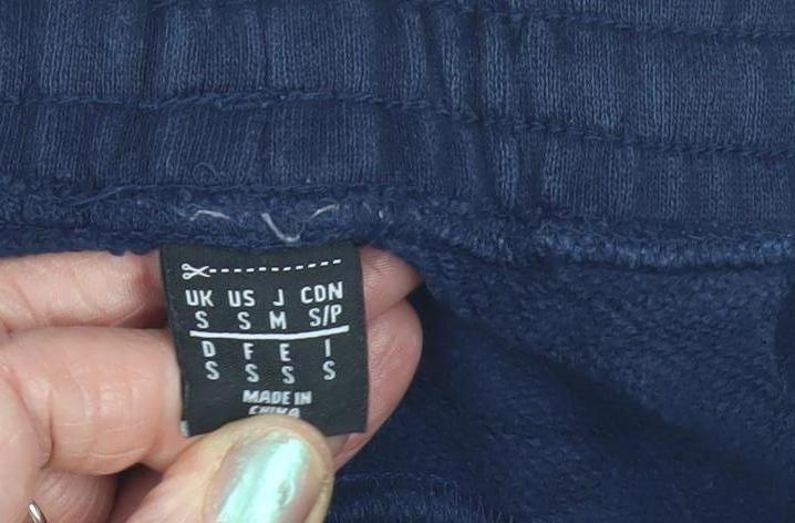 Close-up detail of Adidas Men's Blue Jogger Trousers -, size S