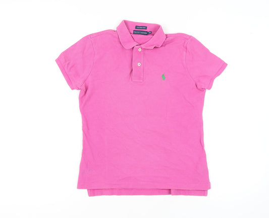 Ralph Lauren Women's Pink Polo Shirt Size S