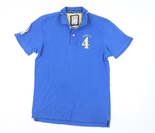 Crew Clothing Co. Men's Blue Polo Shirt Medium