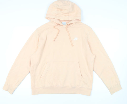 Womens UK M Regular Nike Beige Pullover Hoodie