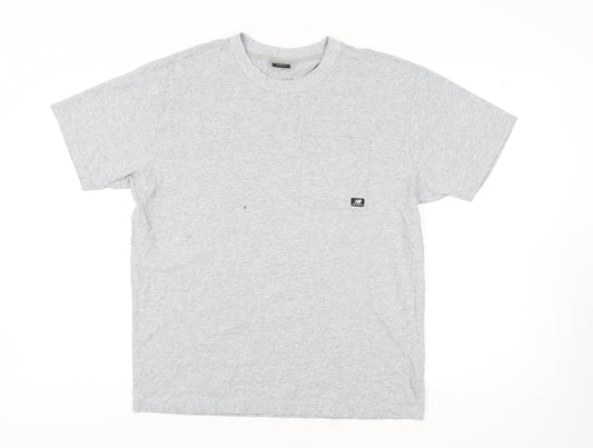 New Balance Men's Grey L T-Shirt, Crew Neck