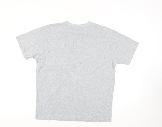 New Balance Men's Grey L T-Shirt, Crew Neck