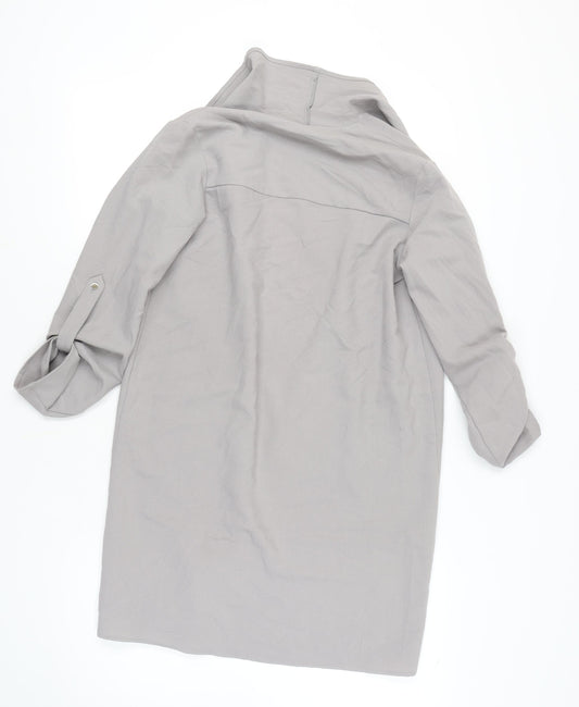 Dorothy Perkins Women's Grey Mid-Length Coat UK 8