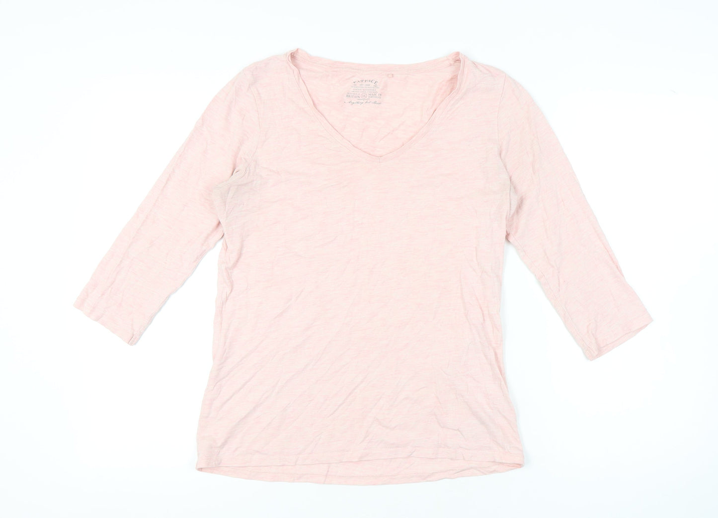 Fat Face Women's Pink V-Neck Top Size 14