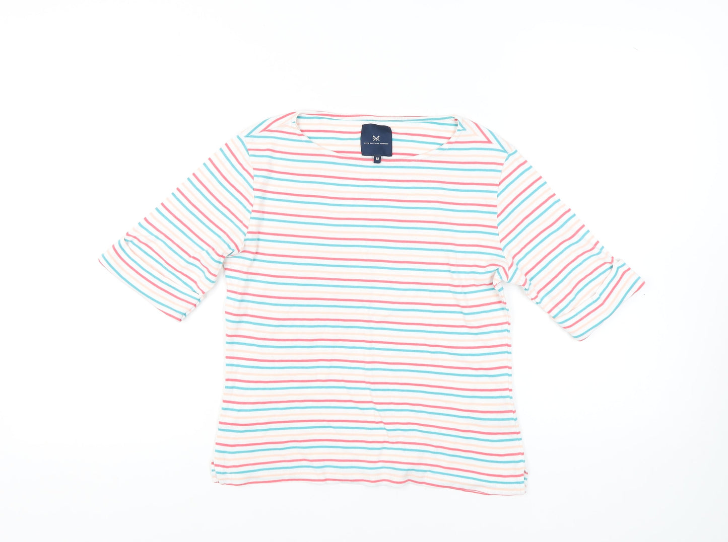Crew Clothing Women's Multicoloured Striped Top Size 12