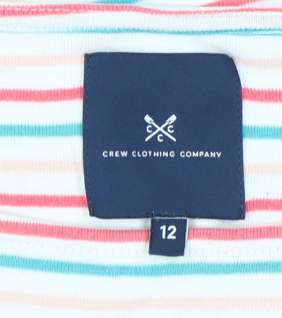 Crew Clothing Women's Multicoloured Striped Top Size 12