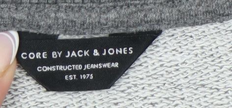 Jack & Jones Men's Grey Graphic Sweatshirt Medium