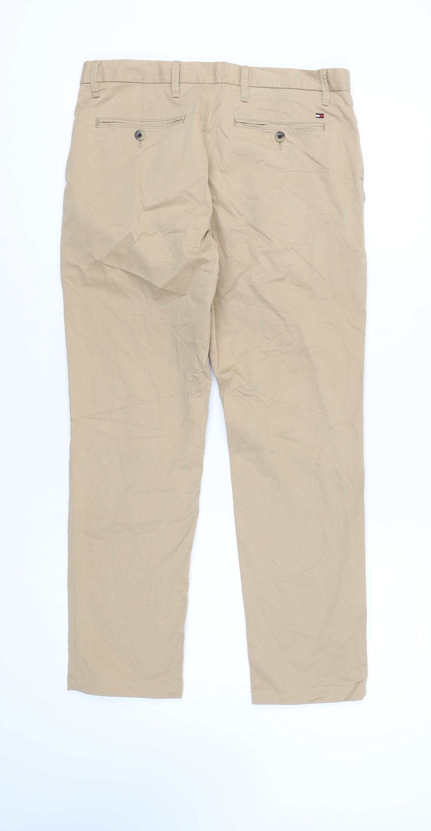 Tommy Hilfiger Men's Beige Chino Trousers Size 32/32