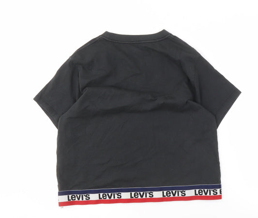 Levi's Women's Black Crew Neck T-Shirt, 2XS, Casual