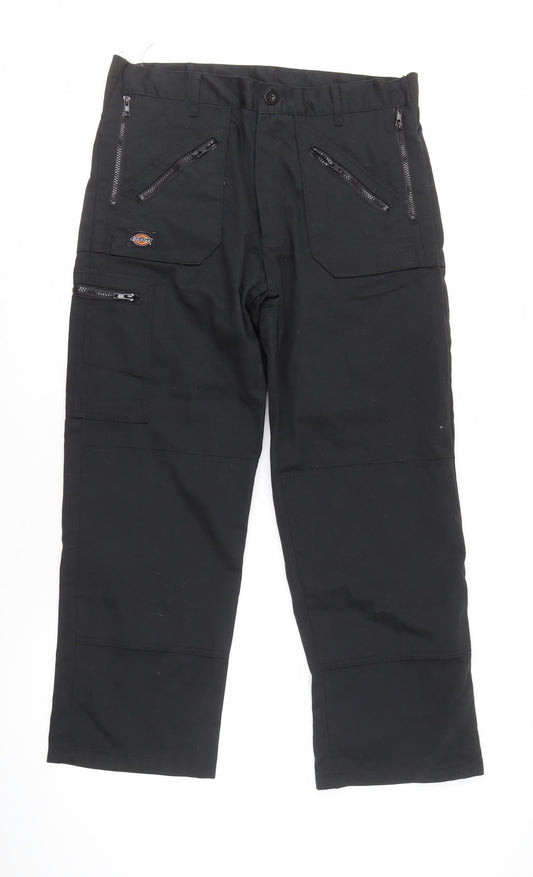 Dickies Men's Black Cargo Trousers 34R Regular Fit