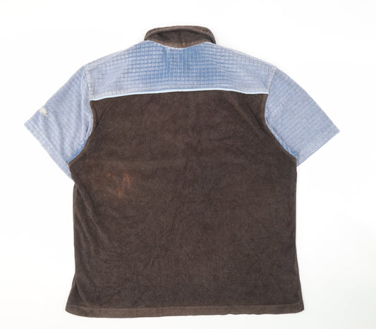 Lee Cooper Men's Brown Blue Polo Shirt Size L