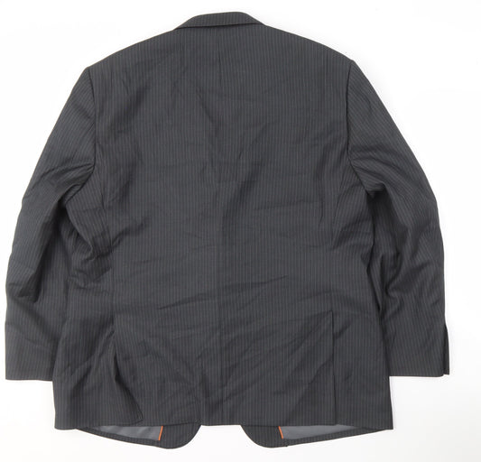 The Major Oak Men's Grey Striped Blazer - 46S