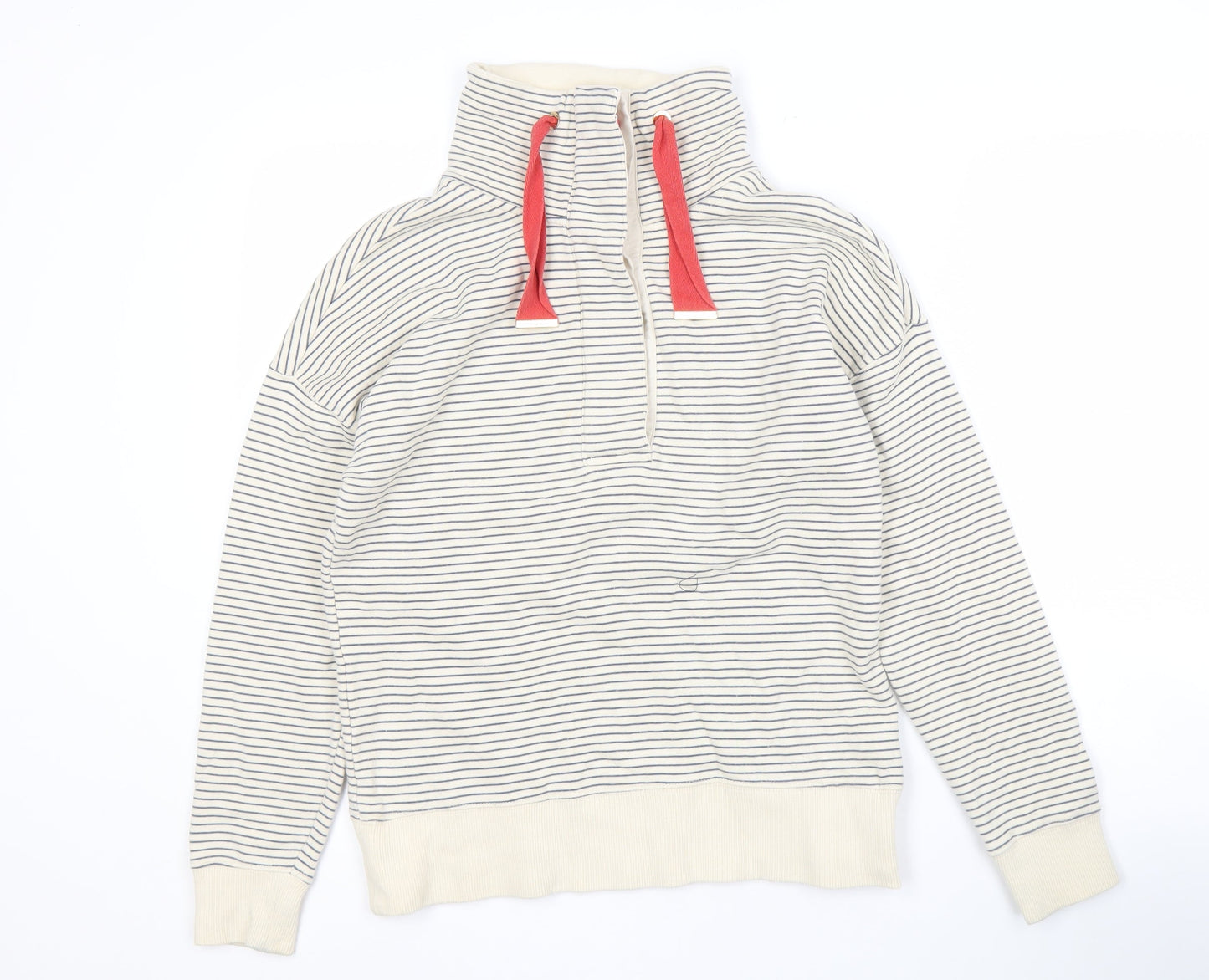 Joules Women's Ivory Striped Pullover Sweatshirt Size 12