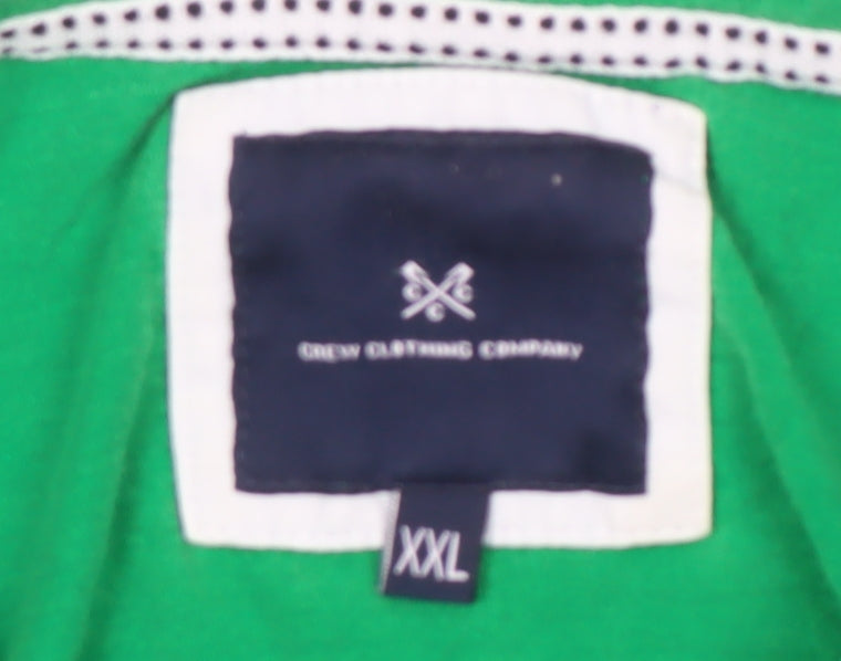 Crew Clothing Co. Men's 2XL Green Striped T-Shirt