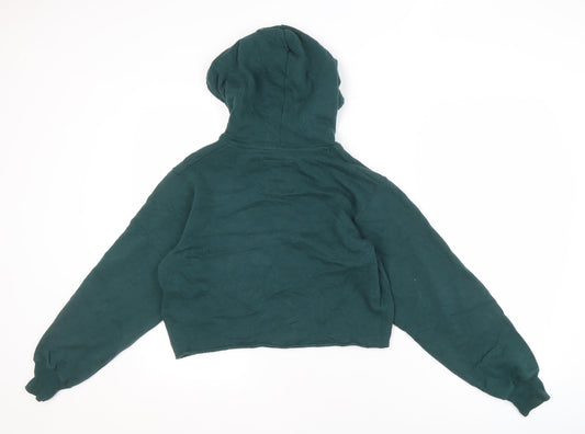 Hollister Women's Green Hoodie 2XS Pullover Embroidered