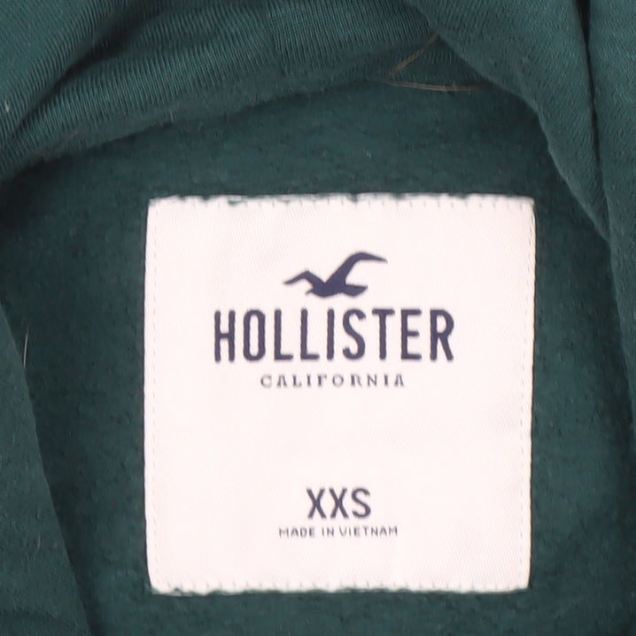 Hollister Women's Green Hoodie 2XS Pullover Embroidered