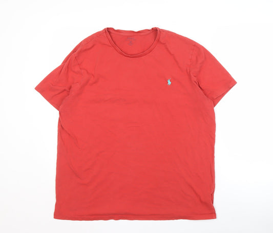 Polo Ralph Lauren Red XL Men's T-Shirt, Cotton, Classic Fit