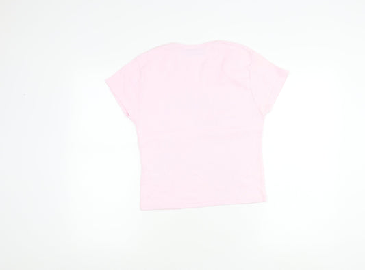 Womens UK Size 12 le coq sportif Pink 100% Cotton T-Shirt