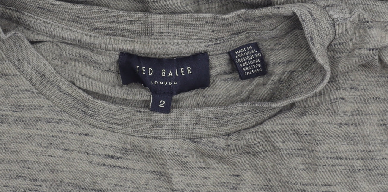 Ted Baker Women's Beige T-Shirt Size 4 Casual Fit