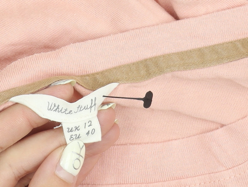 White Stuff Women's Pink Long Sleeve Top UK 12 Casual