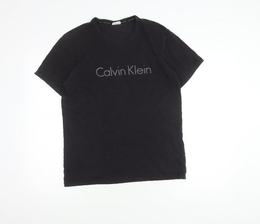 Calvin Klein Men's Black M Crew Neck Logo T-Shirt