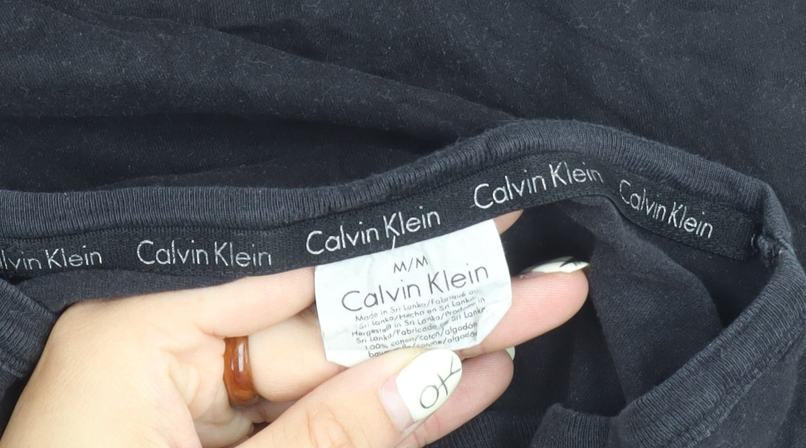 Calvin Klein Men's Black M Crew Neck Logo T-Shirt
