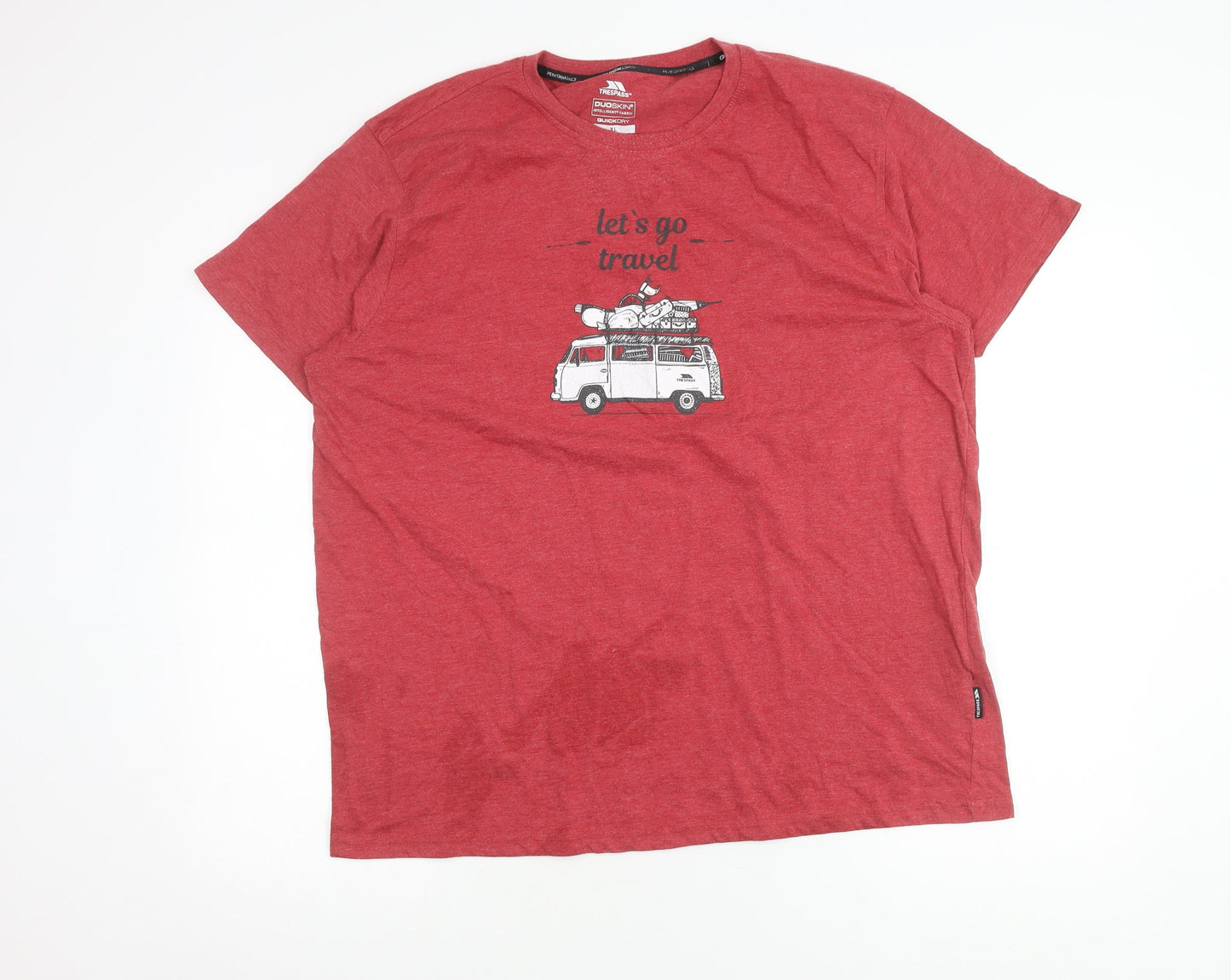 Trespass Men's XL Red Quick Dry T-Shirt