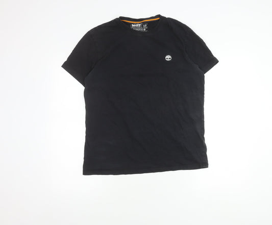 Timberland Men’s Black Cotton Slim Fit T-Shirt L