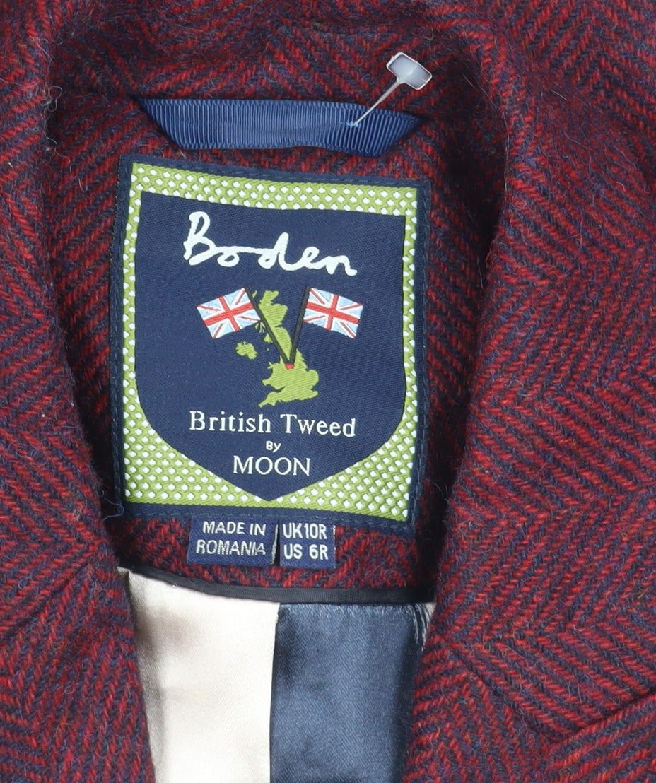 Boden Women’s Red Tweed Blazer Size 10