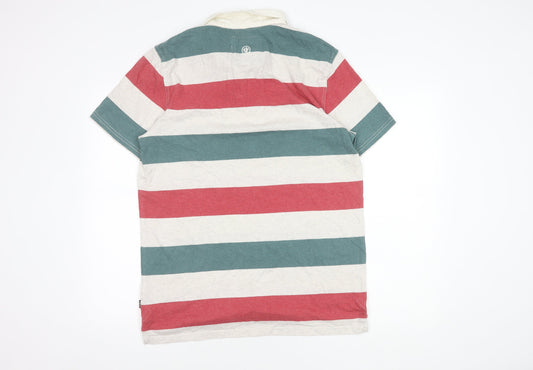 Fat Face Men's Multicoloured Striped Polo Shirt L