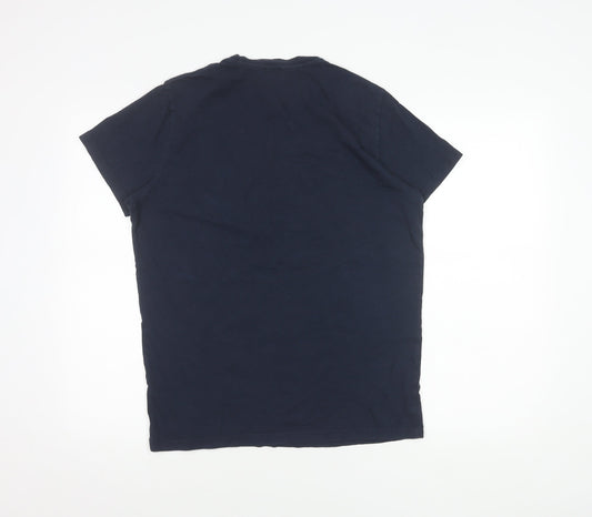 Diesel Men's Blue Logo T-Shirt L