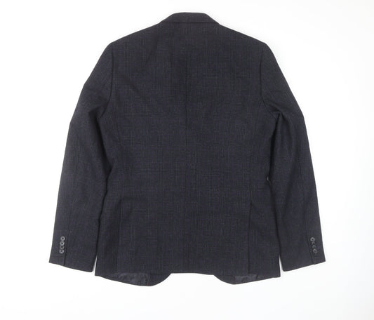 Jeff Banks Men's Grey Check Blazer, Size 38