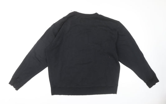Champion Men's Black Pullover Sweatshirt, Size L, Regular Fit