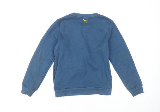 Puma Boys Blue Pullover Sweatshirt, Size 12, Graphic Print