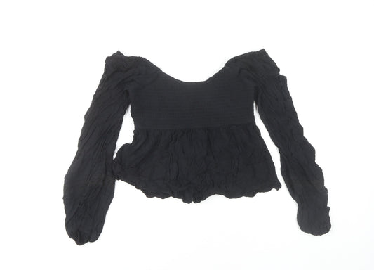 Hollister Women's Black Long Sleeve Blouse - Size S