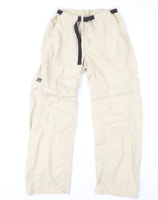Patagonia Women's Beige Cargo Trousers, Size M, Mid-Rise