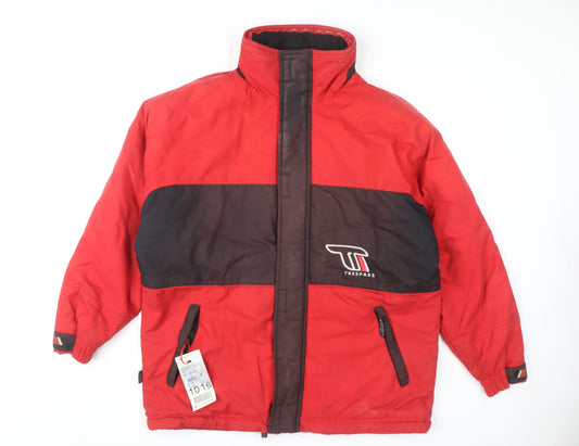 Trespass Men's Red Puffer Jacket, Size L, Winter Casual