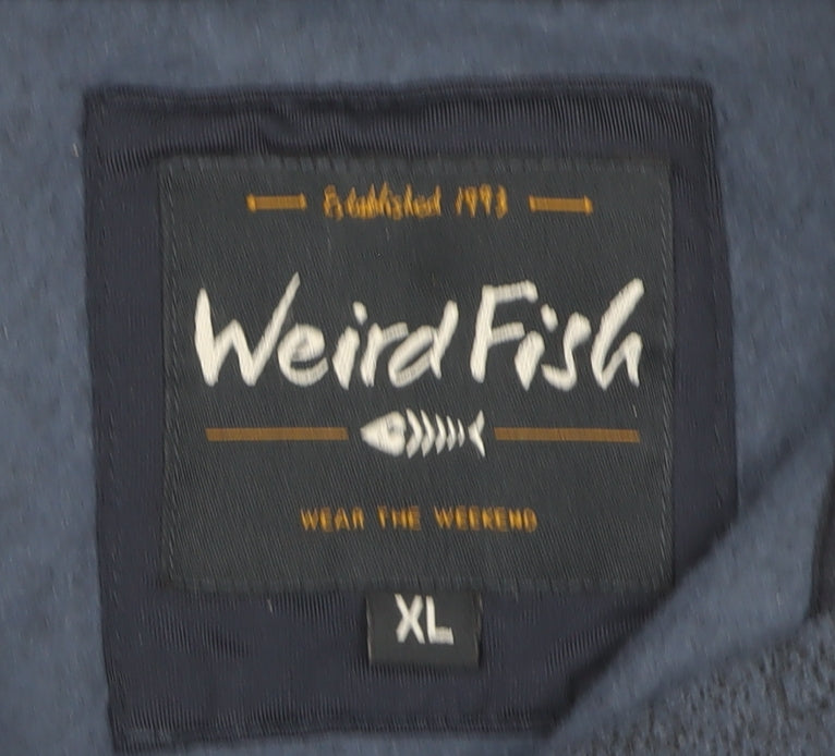 Weird Fish Men's Blue Fleece 1/4 Zip Sweatshirt XL
