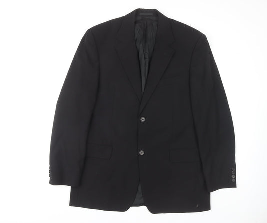Hugo Boss Men's Black Wool Blazer Jacket UK 40