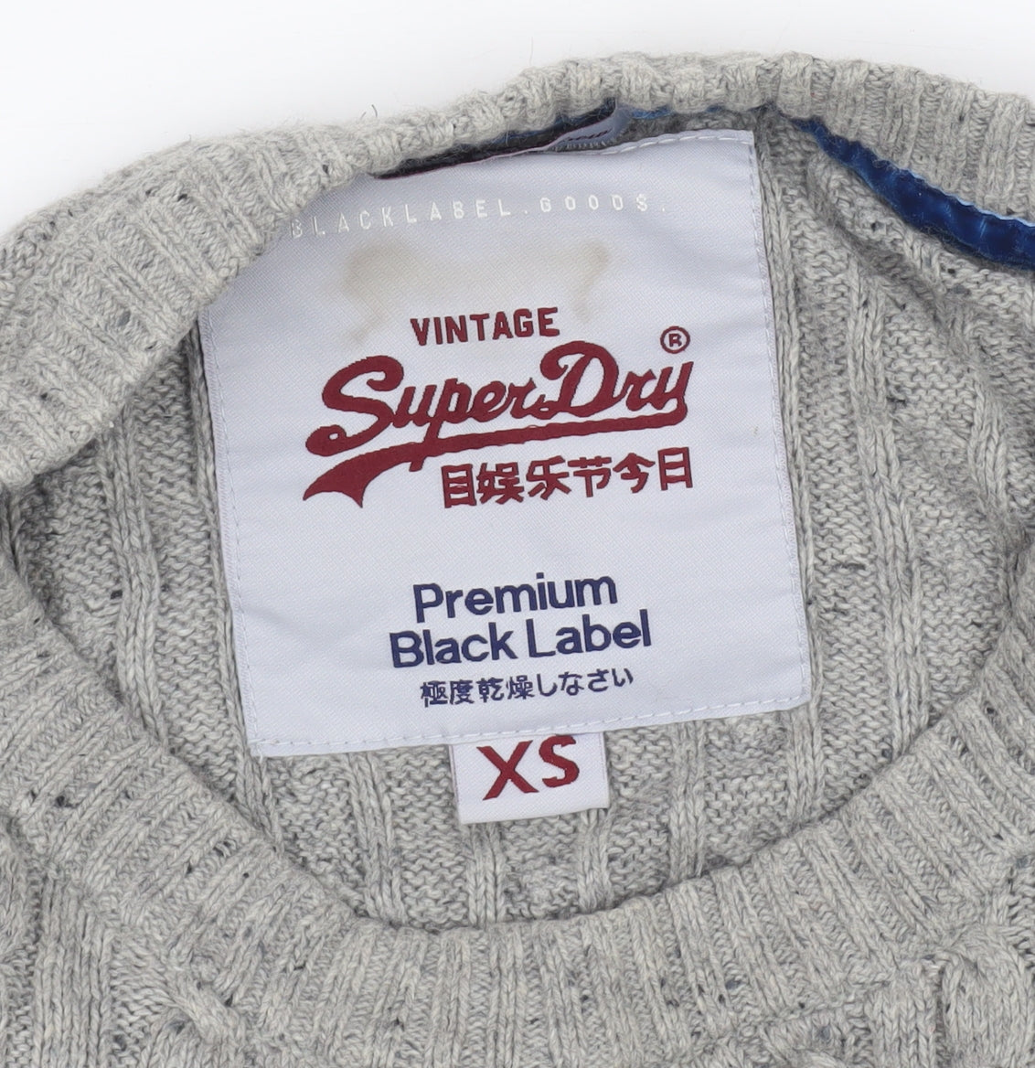 Superdry Women's Grey Cable-Knit Pullover XS