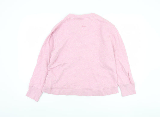 Womens UK 6 Regular Joules Pink Henley Sweatshirt