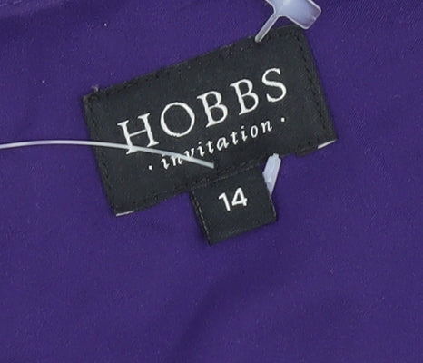 Hobbs Women's Purple Pink Striped Sheath Dress Size 14