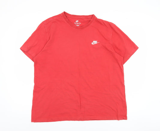 Mens UK Size XL Nike Red Cotton T-Shirt