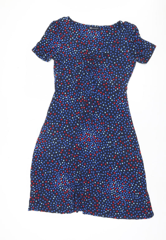 Crew Clothing Women’s Multicoloured Polka Dot Dress Size 8