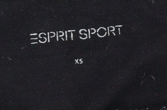 Brand and care label for ESPRIT Women's Black Pullover Sweatshirt XS