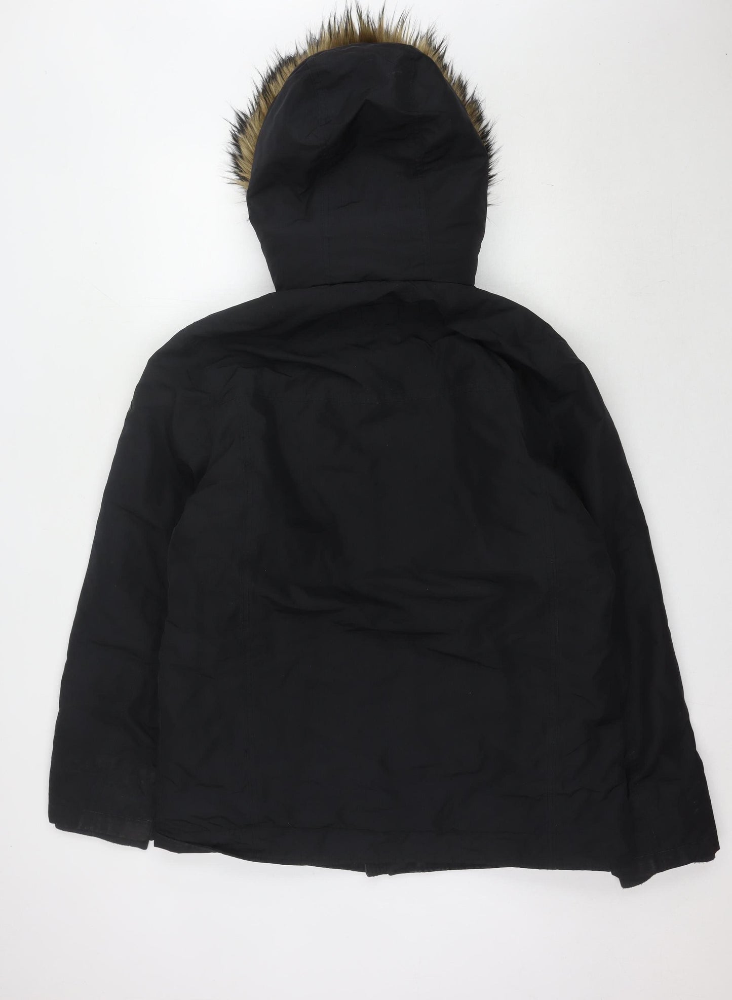 Hollister Men's Black Hooded Parka Coat Size L