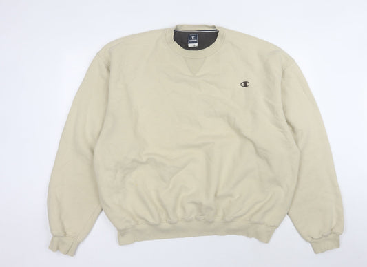 Champion Men's Beige 2XL Crew Neck Sweatshirt